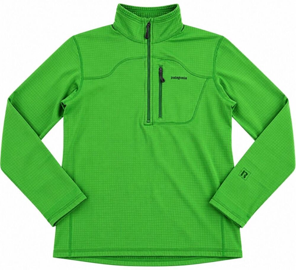 Patagonia R1 Regulator Men’s Green Quarter Zip Fleece Pullover Size Medium